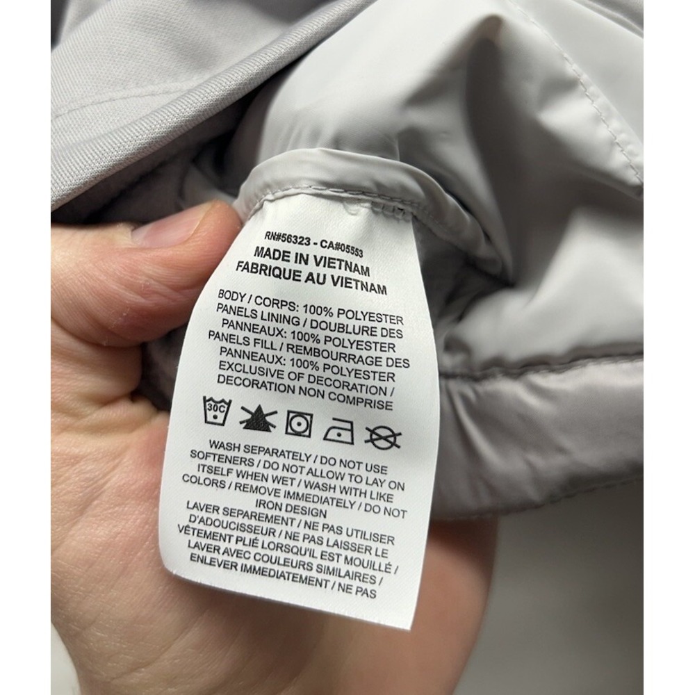 Nike Womens Size S Gray Aerolayer Running Sleeveless Full Zip Puffer Vest (K6) - Picture 4 of 4